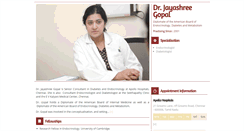 Desktop Screenshot of drjayashreegopal.com